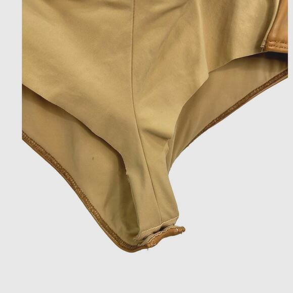 ALIX NYC Hirst Open Back Cut-Out Vegan Leather Bodysuit – Nude – Size Small - Picture 8 of 11